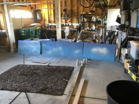 Handpainted Sky Panels Garage Lineup