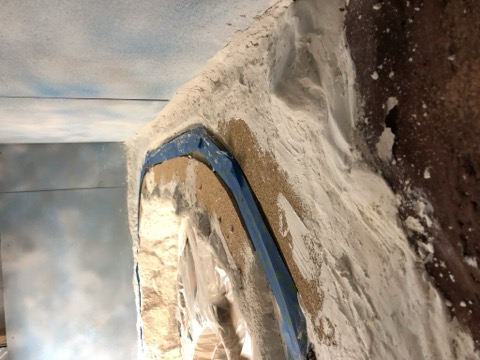 Plaster Hardshell Tunnel Portal Taped