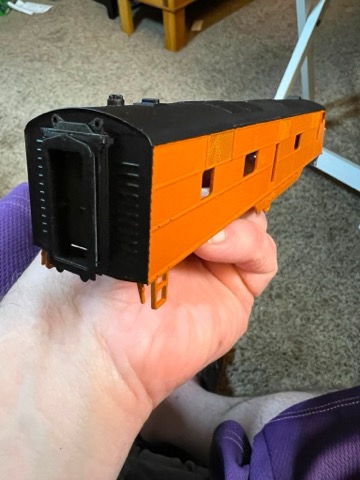 Custom Painted Baggage Car In Hand