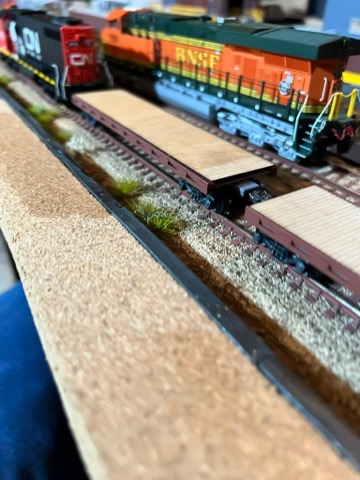 BNSF H2 CN Flatcar Foreground