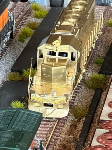 Brass SD40 2 Head On Scenery