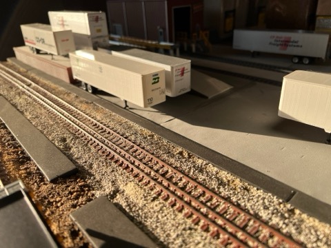 Intermodal Yard Trailers Sunlit