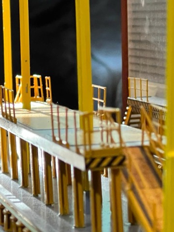 Platform Columns Railings Closeup