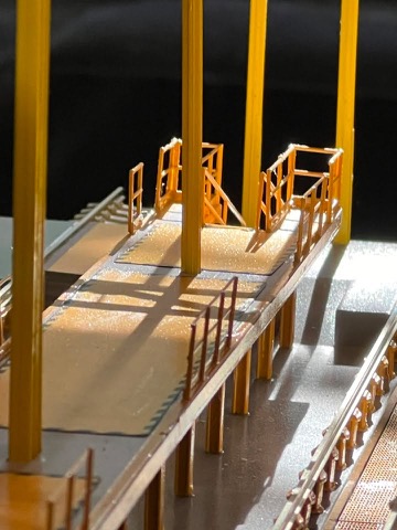 Platform Sand Texture Railings