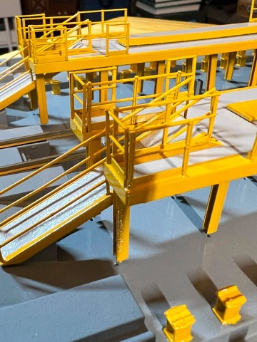 Stairway Platform Railing Cluster