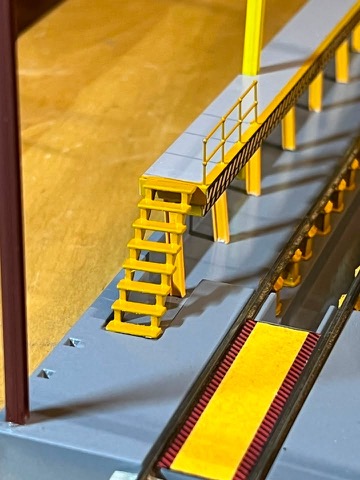 Wall Bench Stairs Early Paint